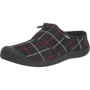 KEEN Howser III Slide Slipper Slip-On Bungee Eco Anti-Odor Rubber Black Plaid 7